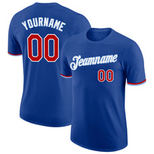Load image into Gallery viewer, Custom Royal Red-White Performance T-Shirt