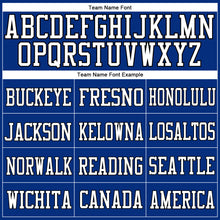 Laden Sie das Bild in den Galerie-Viewer, Custom Royal White-Balck Mesh Authentic Football Jersey