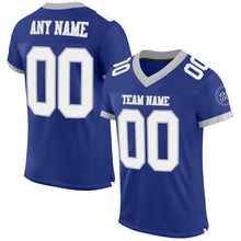 Laden Sie das Bild in den Galerie-Viewer, Custom Royal White-Gray Mesh Authentic Football Jersey