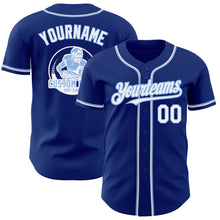 Загрузить изображение в средство просмотра галереи, Custom Royal White-Light Blue Authentic Baseball Jersey