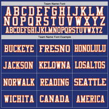 Laden Sie das Bild in den Galerie-Viewer, Custom Royal White-Orange Mesh Authentic Football Jersey