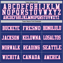 Load image into Gallery viewer, Custom Royal White-Pink Mesh Authentic Football Jersey