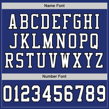 Laden Sie das Bild in den Galerie-Viewer, Custom Royal White-Black Mesh Authentic Football Jersey