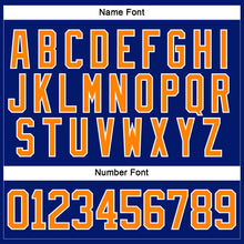 Load image into Gallery viewer, Custom Royal Bay Orange-White Hockey Lace Neck Jersey
