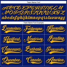 Load image into Gallery viewer, Custom Royal Gold-Black Hockey Lace Neck Jersey