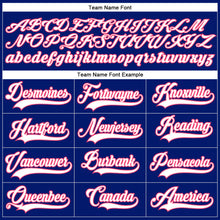 Load image into Gallery viewer, Custom Royal White-Neon Pink Hockey Lace Neck Jersey