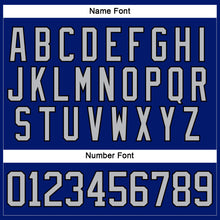 Load image into Gallery viewer, Custom Royal Gray-Black Hockey Lace Neck Jersey