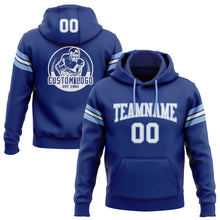 Загрузить изображение в средство просмотра галереи, Custom Stitched Royal White-Light Blue Football Pullover Sweatshirt Hoodie