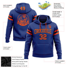 Загрузить изображение в средство просмотра галереи, Custom Stitched Royal Orange-Black Football Pullover Sweatshirt Hoodie