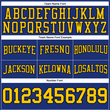 Загрузить изображение в средство просмотра галереи, Custom Stitched Royal Yellow-Black Football Pullover Sweatshirt Hoodie