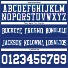 Загрузить изображение в средство просмотра галереи, Custom Stitched Royal White Purple-Teal Football Pullover Sweatshirt Hoodie