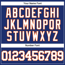 Charger l'image dans la galerie, Custom Royal White-Orange Authentic Baseball Jersey