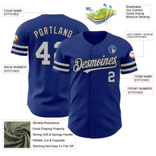 Load image into Gallery viewer, Custom Royal Gray-Black Authentic Baseball Jersey