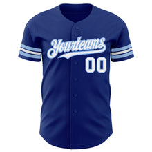 Charger l'image dans la galerie, Custom Royal White-Light Blue Authentic Baseball Jersey