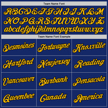 Загрузить изображение в средство просмотра галереи, Custom Royal Gold-Black Authentic Throwback Basketball Jersey