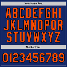 Загрузить изображение в средство просмотра галереи, Custom Royal Orange-Black Authentic Throwback Basketball Jersey