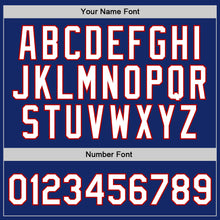 Загрузить изображение в средство просмотра галереи, Custom Royal White-Red Authentic Throwback Basketball Jersey