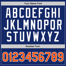 Загрузить изображение в средство просмотра галереи, Custom Royal Orange-White Authentic Throwback Basketball Jersey