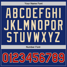 Laden Sie das Bild in den Galerie-Viewer, Custom Royal Red-Cream Authentic Throwback Basketball Jersey