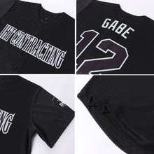 Charger l'image dans la galerie, Custom Black Gray Baseball Jersey