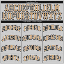 Load image into Gallery viewer, Custom Gray Old Gold-Black Authentic Throwback Basketball Jersey
