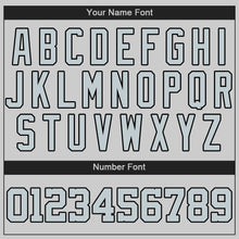 Load image into Gallery viewer, Custom Gray Silver-Black Authentic Throwback Basketball Jersey