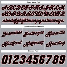 Laden Sie das Bild in den Galerie-Viewer, Custom Gray Black Pinstripe Black-Maroon Authentic Basketball Shorts