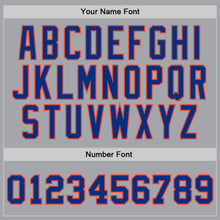 Laden Sie das Bild in den Galerie-Viewer, Custom Gray Royal-Orange Authentic Throwback Basketball Jersey