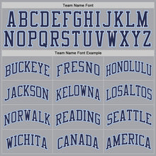 Charger l'image dans la galerie, Custom Gray Navy-Light Blue Authentic Throwback Basketball Jersey