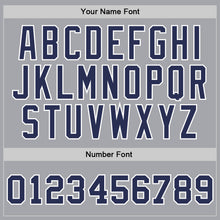 Загрузить изображение в средство просмотра галереи, Custom Gray Navy-White Authentic Throwback Basketball Jersey