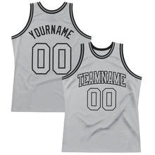 Charger l'image dans la galerie, Custom Gray Gray-Black Authentic Throwback Basketball Jersey