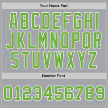 Charger l'image dans la galerie, Custom Gray Neon Green-White Authentic Throwback Basketball Jersey