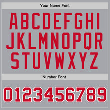 Загрузить изображение в средство просмотра галереи, Custom Gray Red-White Authentic Throwback Basketball Jersey