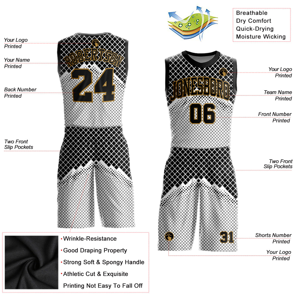 gray sublimation basketball jersey design
