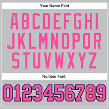 Load image into Gallery viewer, Custom Gray Pink Black-Purple Authentic Throwback Basketball Jersey