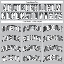 Charger l'image dans la galerie, Custom Gray White-Black Authentic Throwback Basketball Jersey