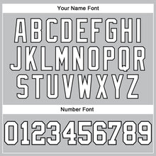 Charger l'image dans la galerie, Custom Gray White-Black Authentic Throwback Basketball Jersey