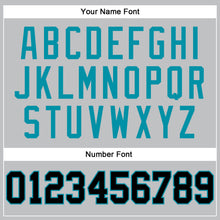 Load image into Gallery viewer, Custom Gray Black-Teal Authentic Throwback Basketball Jersey