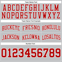 Загрузить изображение в средство просмотра галереи, Custom Gray Red-White Authentic Throwback Basketball Shorts