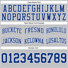 Laden Sie das Bild in den Galerie-Viewer, Custom Gray Royal-White Authentic Throwback Basketball Shorts