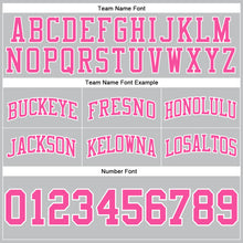 Laden Sie das Bild in den Galerie-Viewer, Custom Gray Pink-White Authentic Throwback Basketball Shorts