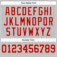 Загрузить изображение в средство просмотра галереи, Custom Gray Red-Cream Authentic Throwback Basketball Jersey