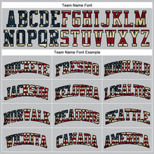 Laden Sie das Bild in den Galerie-Viewer, Custom Gray Vintage USA Flag-Black Authentic Throwback Basketball Jersey