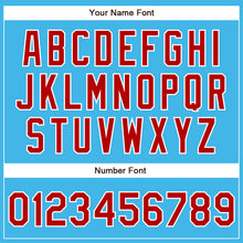 Charger l'image dans la galerie, Custom Sky Blue Red-White Authentic Baseball Jersey