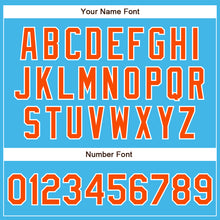 Загрузить изображение в средство просмотра галереи, Custom Sky Blue Orange-White Authentic Baseball Jersey