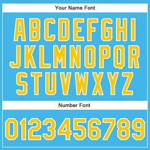 Загрузить изображение в средство просмотра галереи, Custom Sky Blue Yellow-White Authentic Baseball Jersey