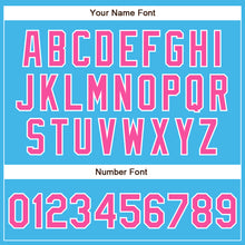 Загрузить изображение в средство просмотра галереи, Custom Sky Blue Pink-White Authentic Baseball Jersey