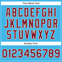 Load image into Gallery viewer, Custom Sky Blue Crimson-Cream Authentic Baseball Jersey