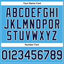 Load image into Gallery viewer, Custom Sky Blue Navy-White Performance T-Shirt