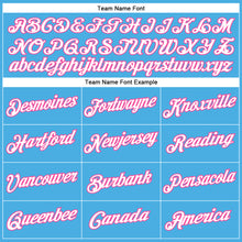 Load image into Gallery viewer, Custom Sky Blue White-Pink Performance T-Shirt